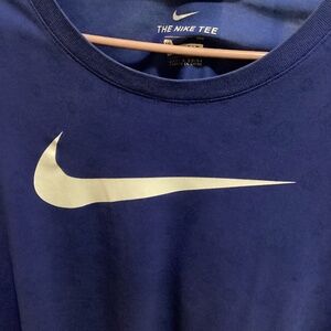 Special Edition Blue Nike T with White Swoosh